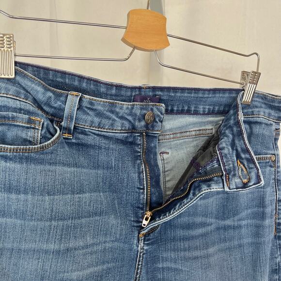 NYDJ High Rise Five Pocket Straight Jeans Zip Fly Medium Wash Blue Size 18W Plus - Picture 6 of 10